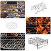 Multipurpose Stainless Steel Air Fryer Rack Bread Grill Stand Roasting Steamer BBQ Wire Holder for Kitchen Cooking Accessories