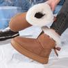 2025 Winter New Fleece Thickened Bread Shoes, Wool Cotton Shoes, Thick Soles, Heightened, Non-slip and Warm Snow Boots