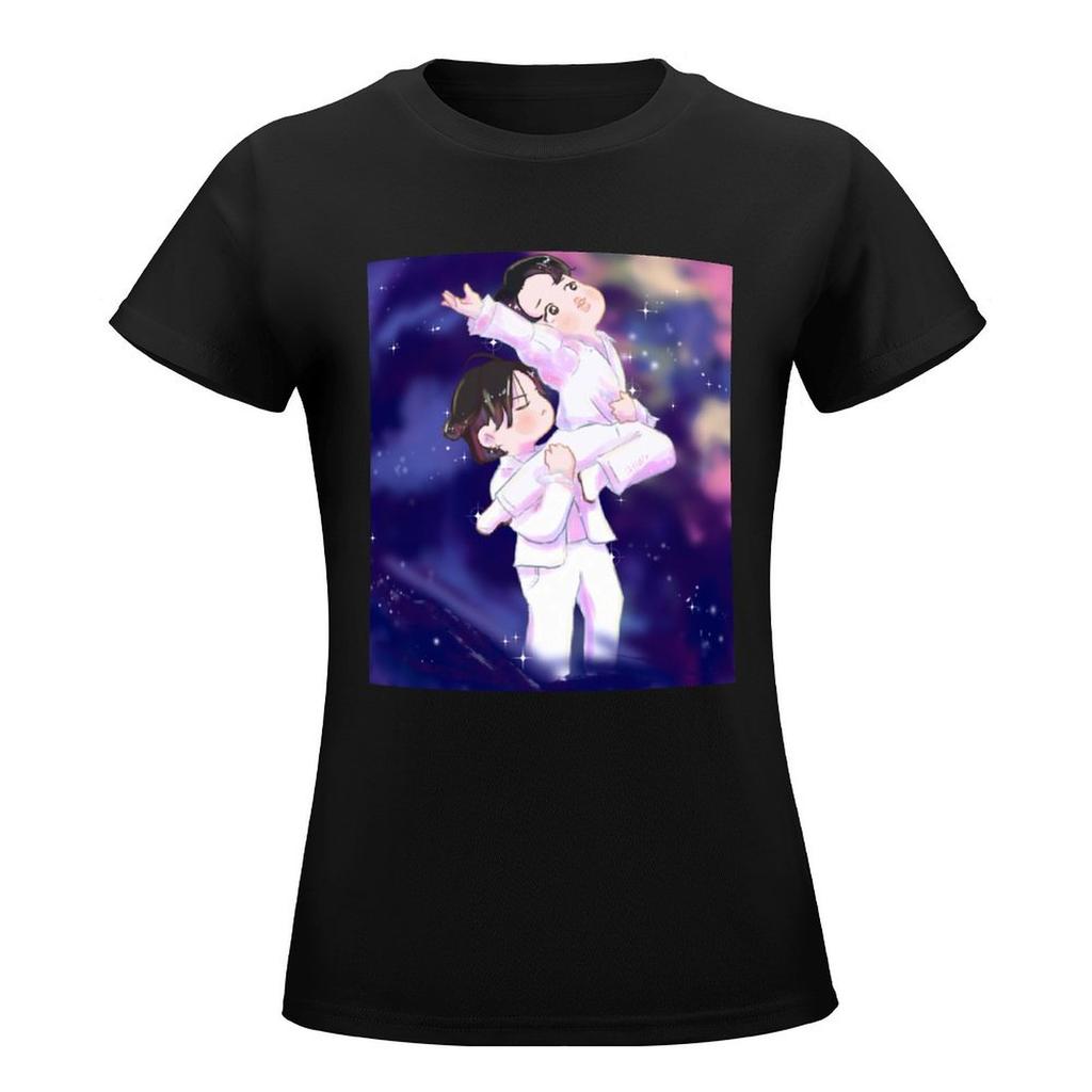 Black Swan Jikook T-Shirt Female Funny Cotton T Shirts Women