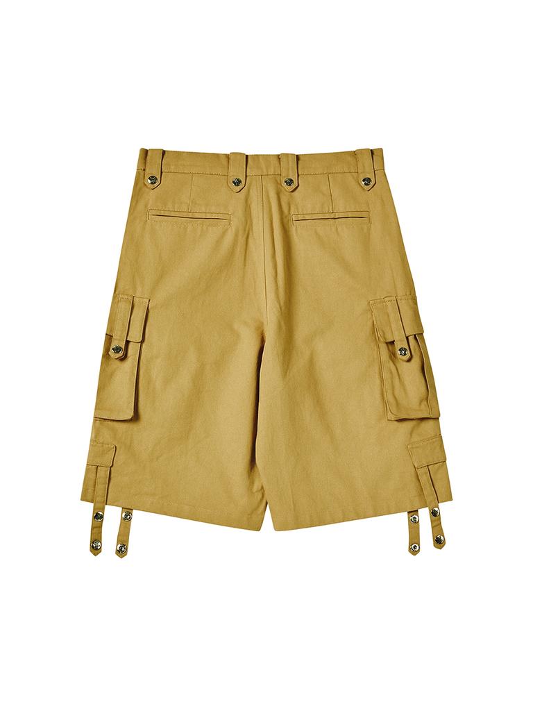 NYXX Button Cargo Half Pants Beige