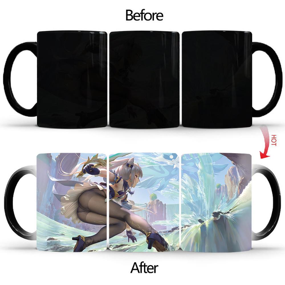 

Цветные кружки для кофе BSKT-198 Кружка Sexy Samurai обесцвечивание кофейных чашек Чашки Сублимационные стаканы Посуда для напитков Керамика на заказ 301-400ml