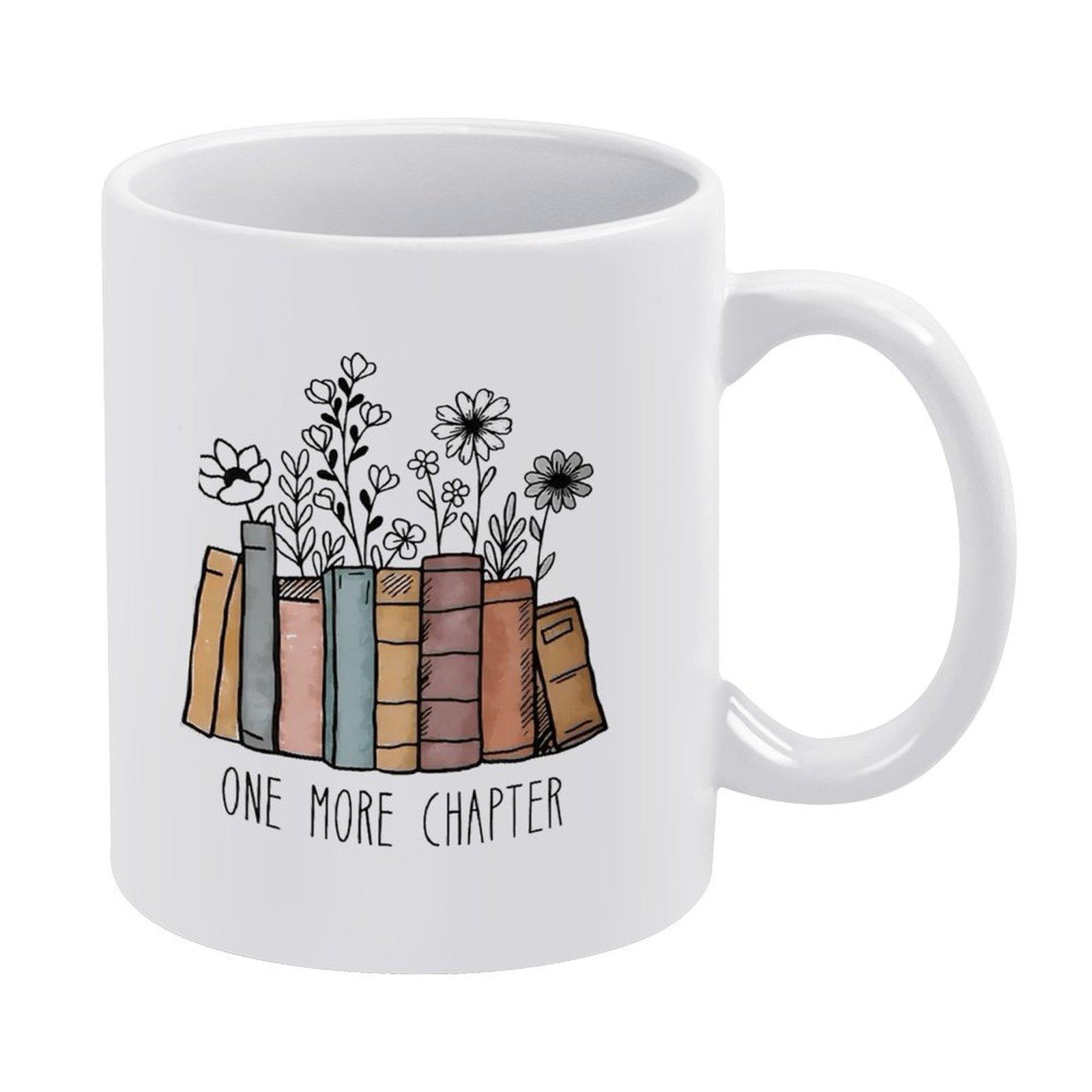 

1 шт. 11 унций белая кружка, двусторонняя печать, простая забавная тематика, гладкий глянцевый корпус, легкая и прочная, идеально подходит для ежедневных напитков белый