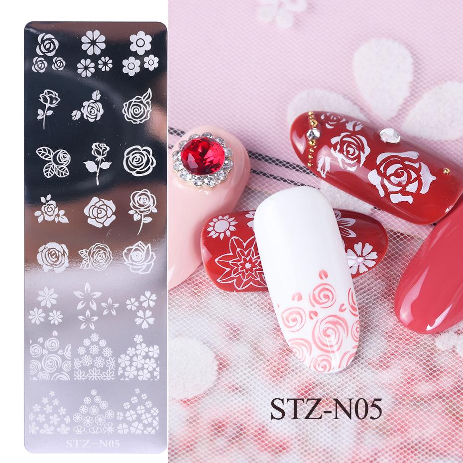 1PC tisk z nerezové oceli destičky na ražení nehtů manikúra listy javor šablona forma vánoční sněhové vločky nail art DIY dekorace