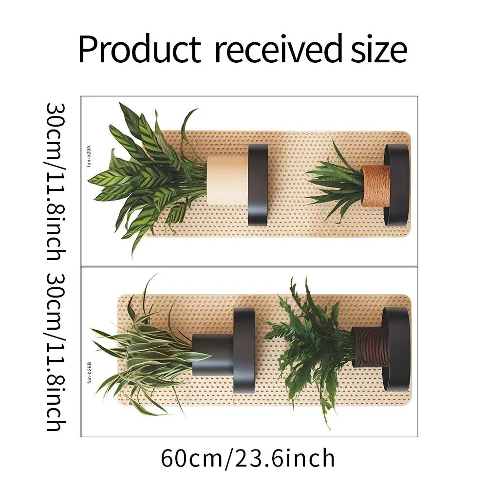 

3D Green Plant Wall Stickers Creative Simulated Potted Plants Bedrooms Living Rooms Balconies Home Beautification Wall Stickers 30x60CM