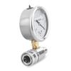 Compact Pressure Washer Gauge 6000 PSI  3/8 Inch Quick Connect Pressure Gauge for Power Washer Stainless Steel- & Brass