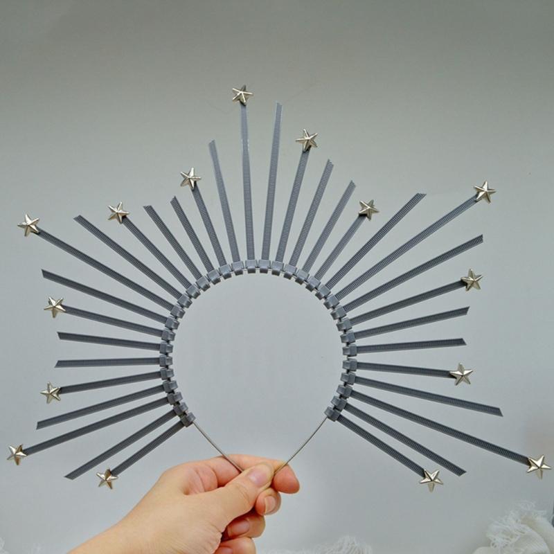 Lolita Halocrown Mary Halocrown Headband Spiked Halocrown Sunburst Greek Baroque Tiara Crown SunGoddess Headpiece