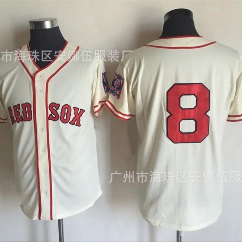 2026 Boston Red Sox Retro Embroidered Baseball Jersey Mens Womens Team Sports Uniform