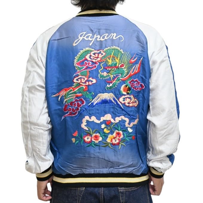 Tailor Toyo Aging Souvenir Jacket Sukajan EAGLE DRAGON GREEN DRAGON Tailor Toyo TT15545-119 & × (JP, Alphabet, XL, Black)