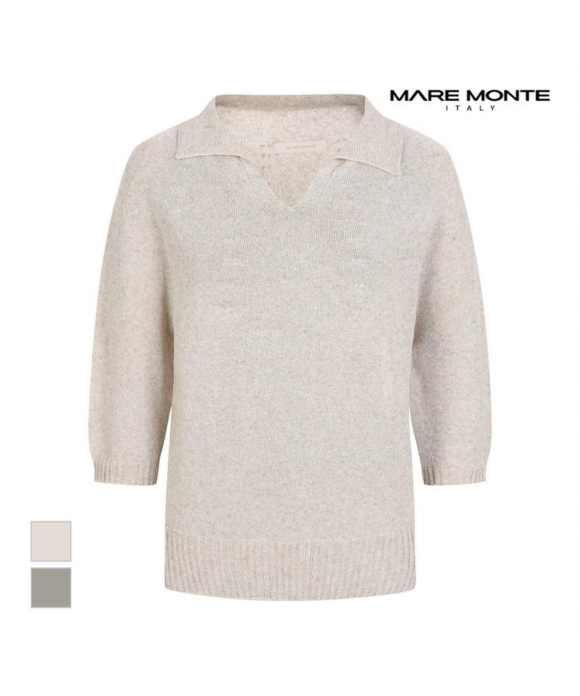 MAREMONTE Collared Neck Design Knit_M236Mkt40B0