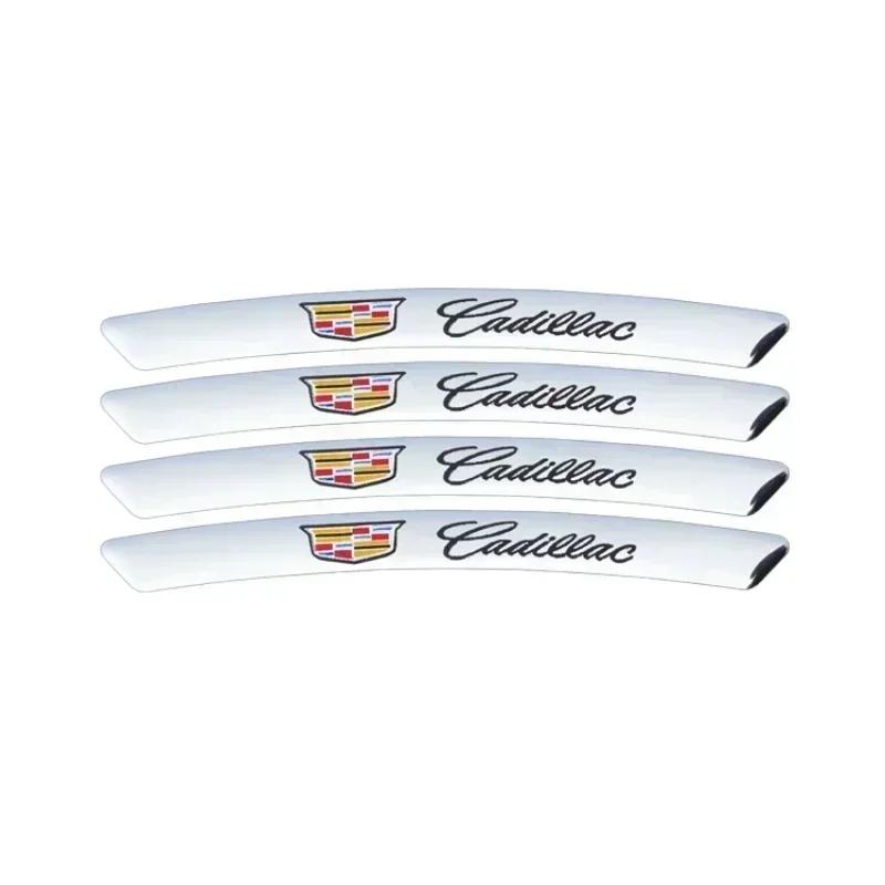 4Pcs/Set Car Wheel Tire Rim Stickers for Cadillac XT4 CT4 CT5 ATS CTS Escalade Seville SLR STS EXT Coupe Auto Accessories
