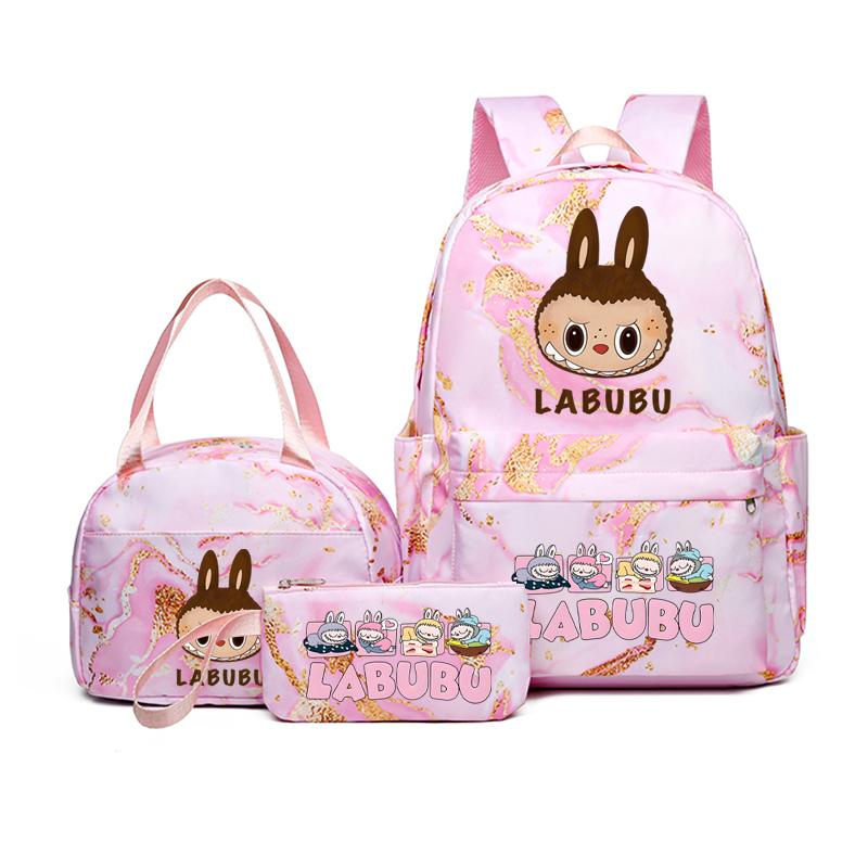 3 Buc/set Rucsac Drăguț Imprimat Geantă de Prânz Etui pentru Creioane Adolescent Băiat Fată Rucsac Student Zimomo Ghiozdan Femei Geantă de Călătorie Cadou