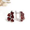 Wunderschönes Design Januar Geburtsstein Natürlicher Granat Ohrringe 925 Sterling Silber Damen edler Schmuck Jahrestag & Feiertagsgeschenk
