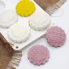 Silicone 6 Holes Mooncake Mold 3D Mung Bean Mold Practical Pastry Mold  for Home