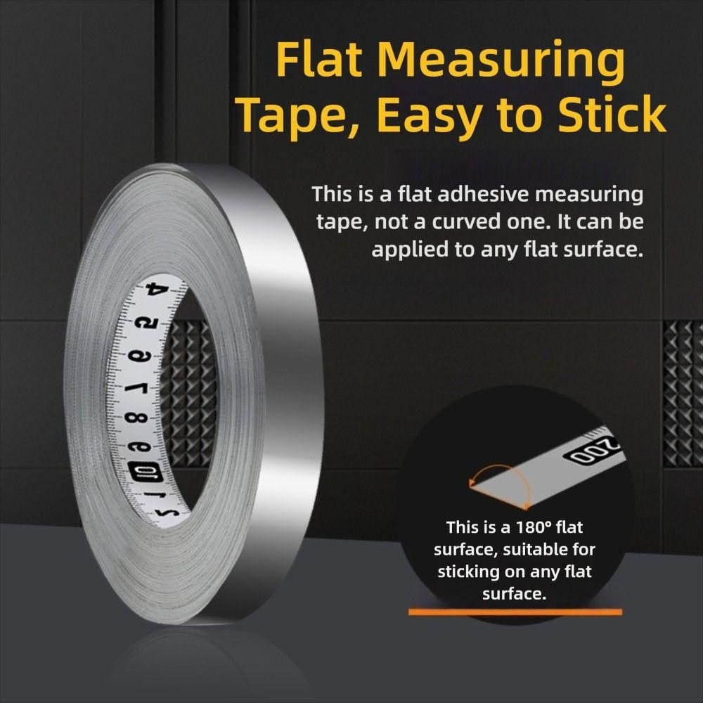 Self-Adhesive Measuring Tape Stainless Steel Workbench Ruler Adhesive Backed Tape Ruler