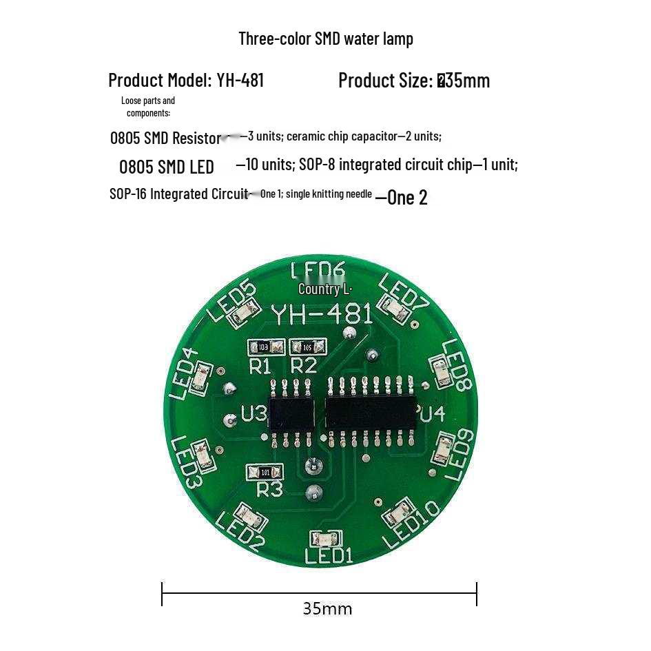 SMD Component Soldering Practice Board Kit – DIY Electronic Training for Electricians