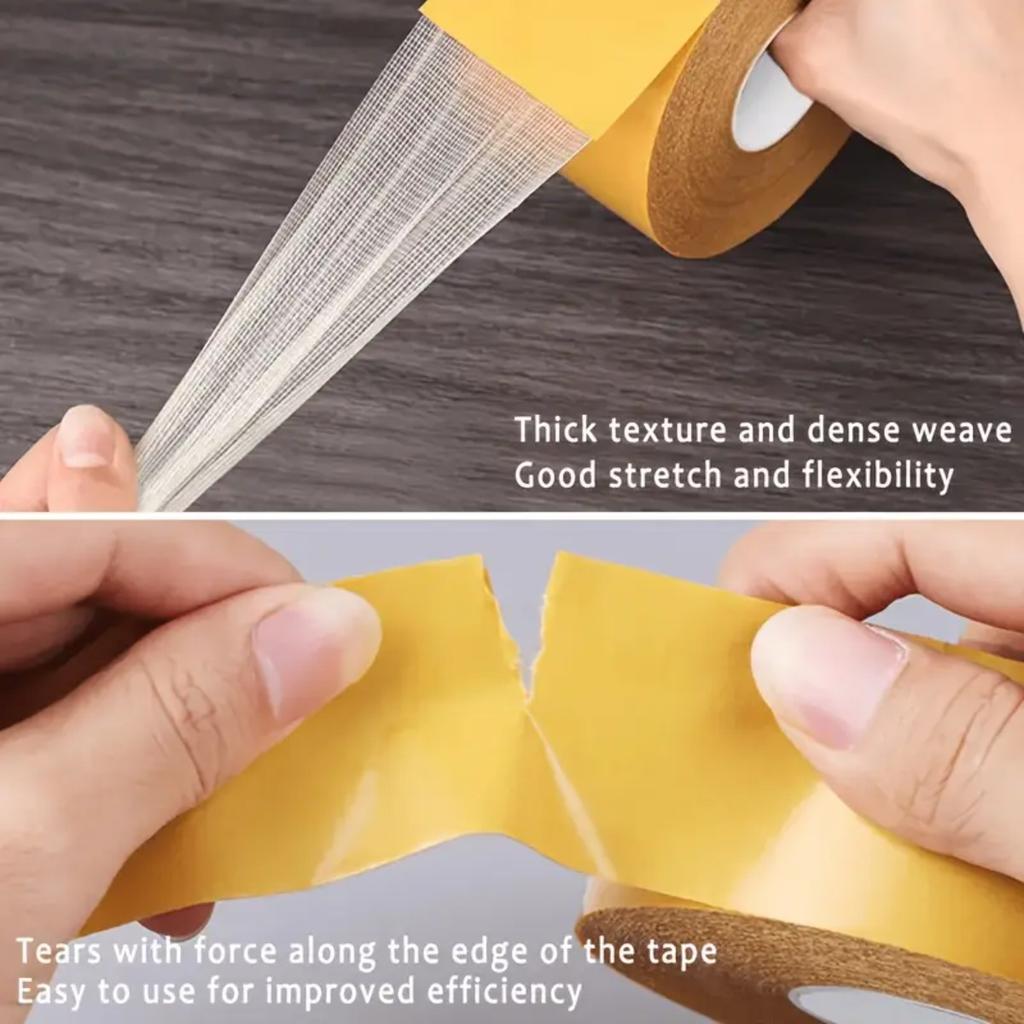 Heavy Duty Cloth Tape Double Sided Design High Tack Adhesion for Rugs Home Improvement Wall Stickers Double Sided Adhesive Tape