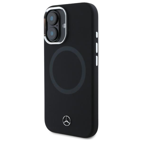 Mercedes Mehmp16S23Suttk Iphone 16 6.1  Czarny/Black Hardcase Silicone Tonal Logo Magsafe