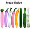 Transparent Glass Cucumber Dildo Female Masturbation Device