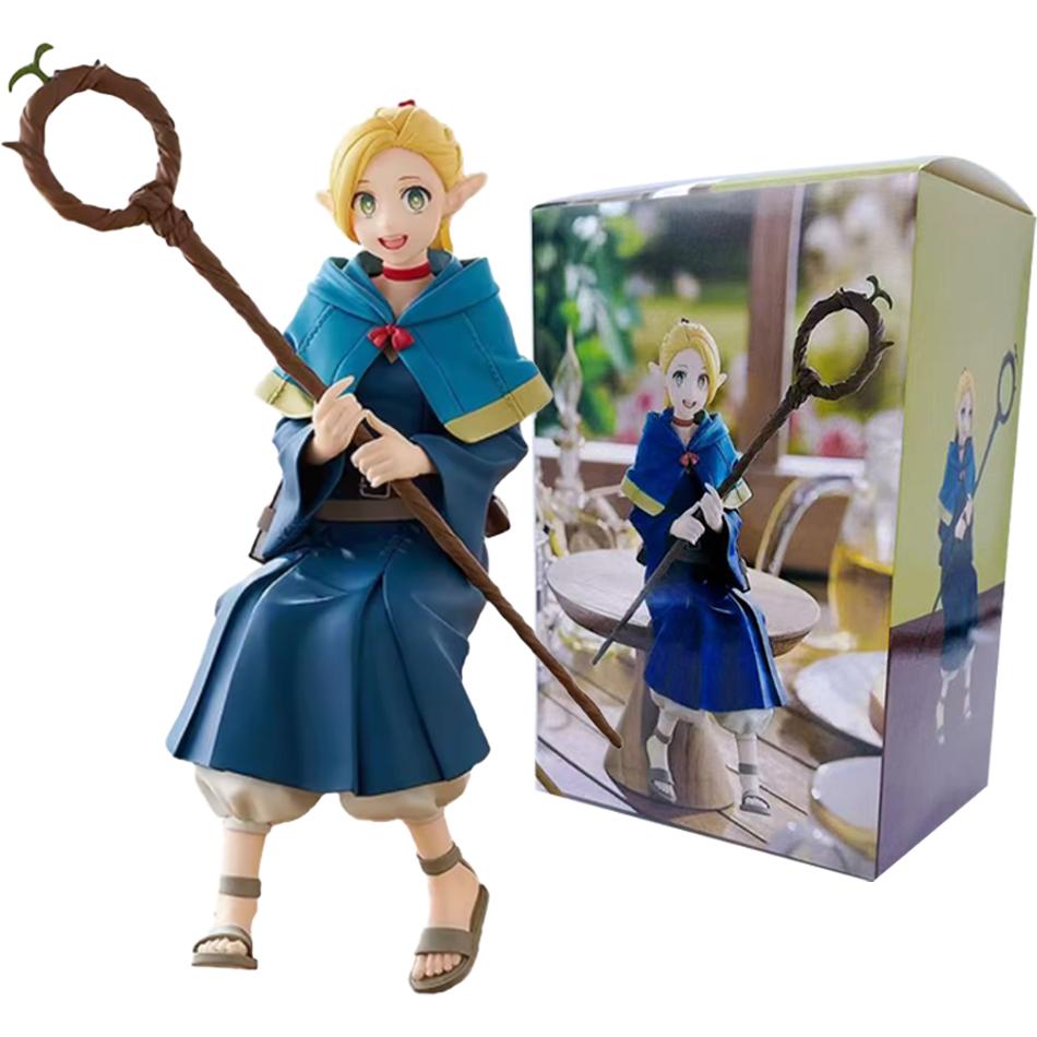 New Delicious In The Dungeon Marcil Donato Anime Girl Statue Dungeon Food Leo Stouten Action Figure Model Sitting Doll Toy Gift