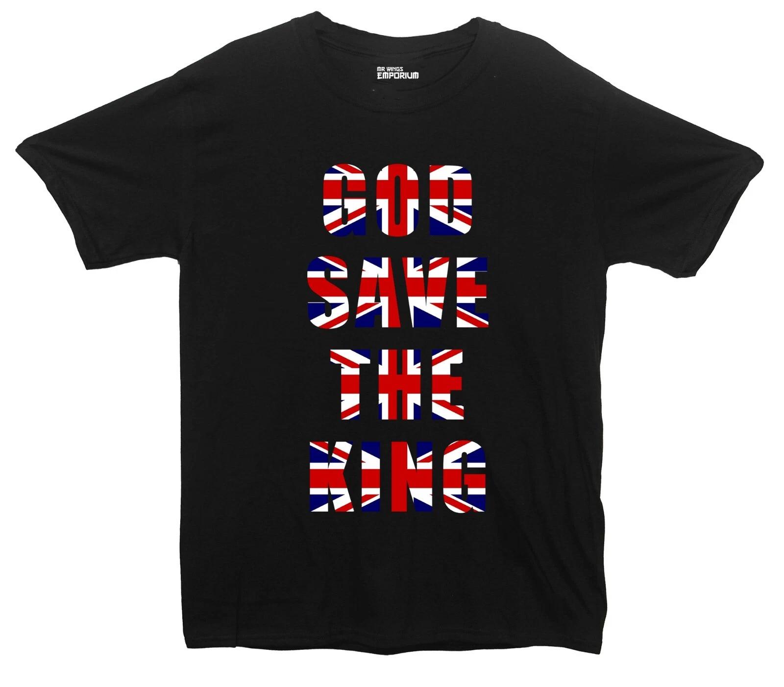 God Save The King, British Flag, King Charles Coronation T-Shirt XL