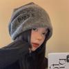 Lazy Style Versatile Pile Hat for Women Autumn and Winter Wool Warm Ear Protection Knitted Hat Pullover Confinement Hat Cold Hat Trendy
