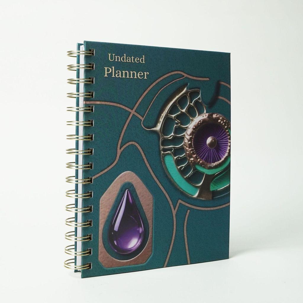 2026 A5 Spiral-Bound Hardcover Planner with Dividers & Full-Color English Calendar