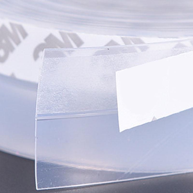 1/5Meter Silicone Seal Strip, Door Strip Bottom for Doors Silicone Sealing Sticker Adhesive for Doors and Windows Gaps of Anti-Collision Silicone