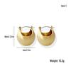 Savi Blogger Silver Brushed Metal Ball Earrings for Cold Wind Temperament