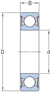 6801 2Rs Nsk Ball Bearing 12X21X5