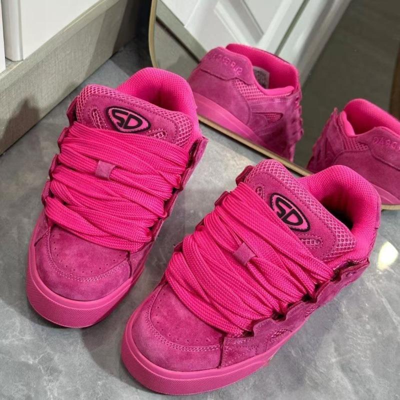 

Original dragon fruit American splicing bread shoes women s in niche retro casual shoes shock-absorbing and wear-resistant sports shoes 40 [strength factory - undertake foreign trade] рожевий червоний колір