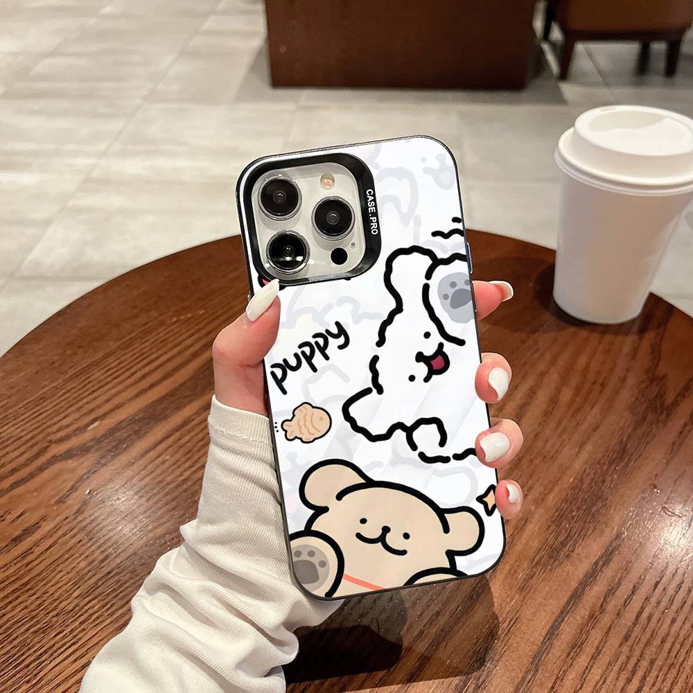 Maltese Cute Line Puppy Dog For IPhone 17 16 15 14 13 12 11 Pro Max Plus Matte Color Back Phone Cover