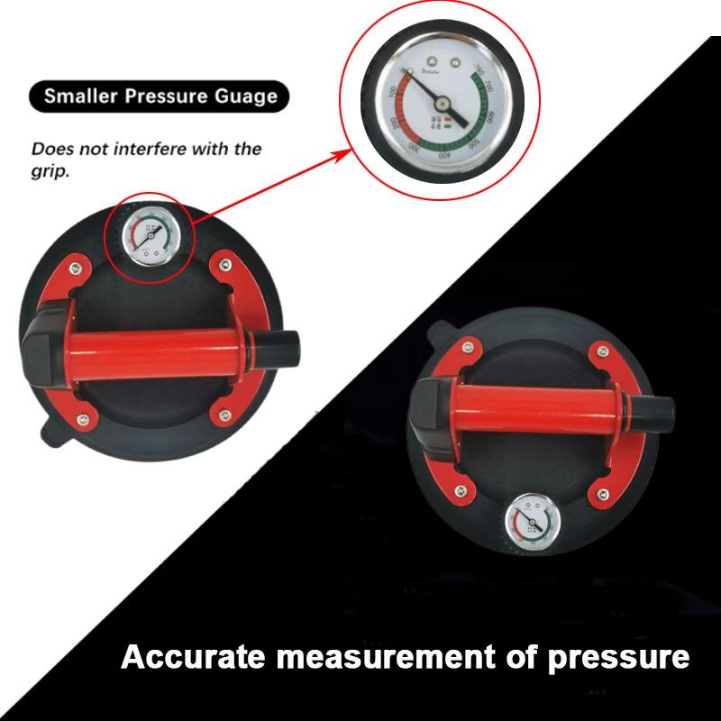 With Pressure Gauge Metal Handle Vacuum Suction Cup 8 Inch Heavy Duty Vacuum Lifter for Granite Tile Glass Manual Lifting New