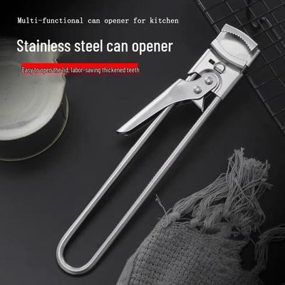 Adjustable Stainless Steel Can and Bottle Opener - Multi-functional Kitchen Tool