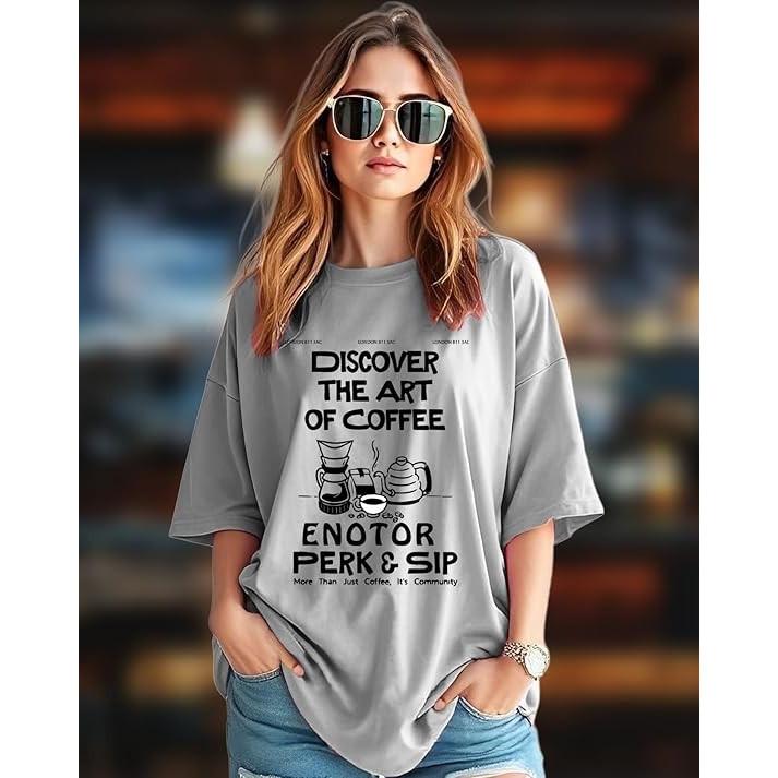 Designer Cotton Blend Top Women Graphic Printed Oversized Fit T Shirt Combo of 2