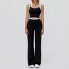 Completo da Yoga da Donna Transfrontaliero: Color Block Nude Feel, Vita Alta Costolata, Abbigliamento Sportivo Fitness Versatile