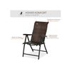 Folding Chair - MUVOE - Outsunny - 7-position Backrest - Foldable - Brown PE Rattan