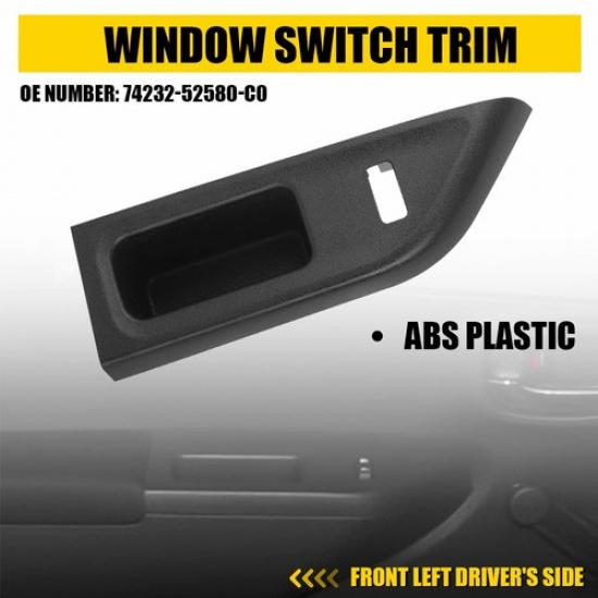 For 12 - 15 TOYOTA YARIS 2D DRIVER LEFT POWER WINDOW LOCK SWITCH BEZEL TRIM New