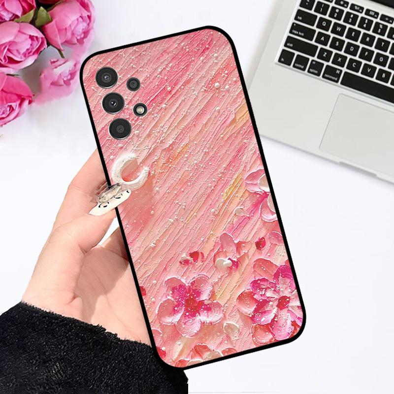 For Samsung A32 4G 5G Case A325 A326 TPU Silicone Matte Cartoon Phone Back Cover For Samsung Galaxy M32 5G SM-M326B Coque Bumper