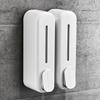 1-2pcs Hotel Manual Soap Dispenser Wall Mounted Shampoo And Shower Gel Box Bathroom Soap Bottle Portable Press Dispense Liquid