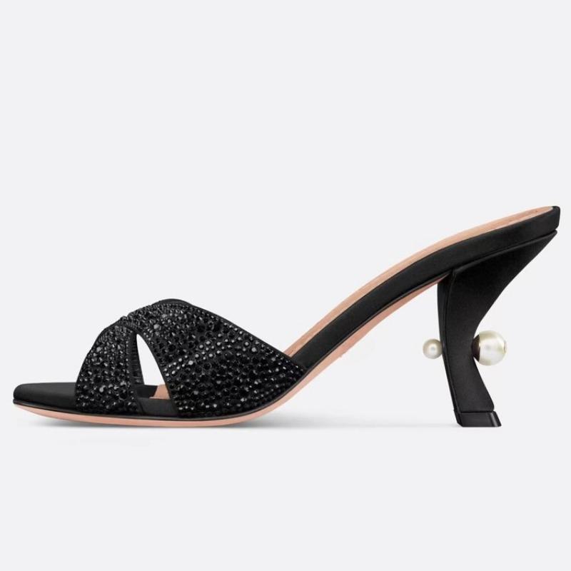 Fashion Brand New Pearl Strange Style Roman Sandals European American Summer Fashion Shows Sexy 6.5cm High Heel Women's Shoes Size 45