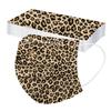 Dospělá třívrstvá jednorázová prachotěsná ochranná maska s leopardím potiskem
