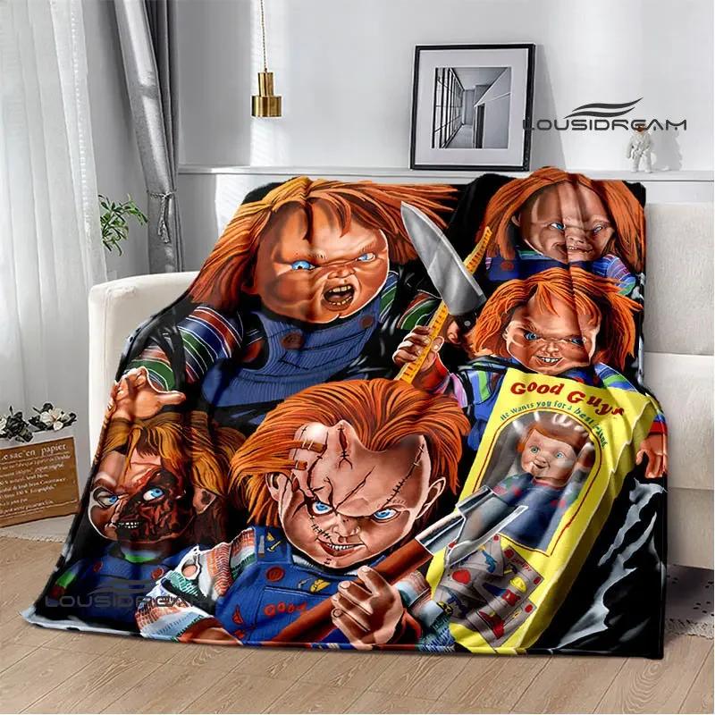 Horror movie Cult of Chucky Flange Warm blanket Soft and comfortable blanket picnic bed linings birthday gift