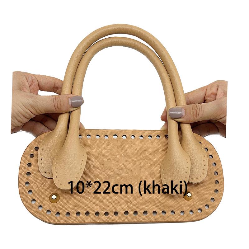 Плетеная вручную кожаная сумка с ручкой и соломенными ремешками DIY 10*22