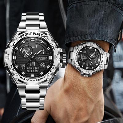 Orologio militare da uomo digitale Orologio da polso impermeabile da 50 m Orologio al quarzo a LED Orologio sportivo da uomo Grandi orologi Regali da uomo