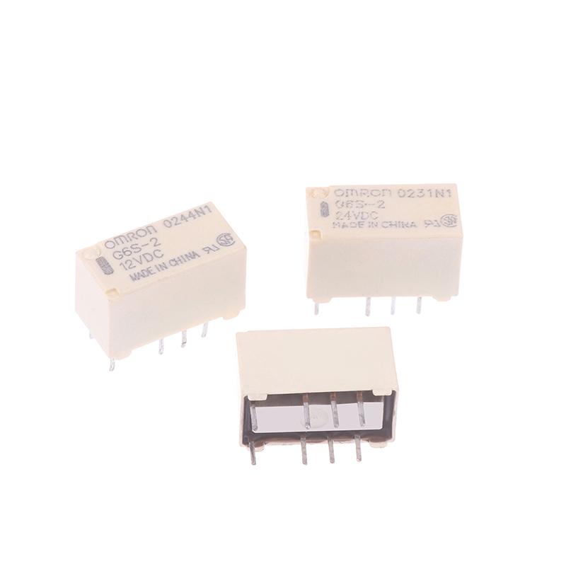 1 Pcs  G6S-2 5Vdc 12Vdc 24Vdc Signal Relay 8Pin Dc 5V 12V 24V 2A Mini Signal Switch Relays