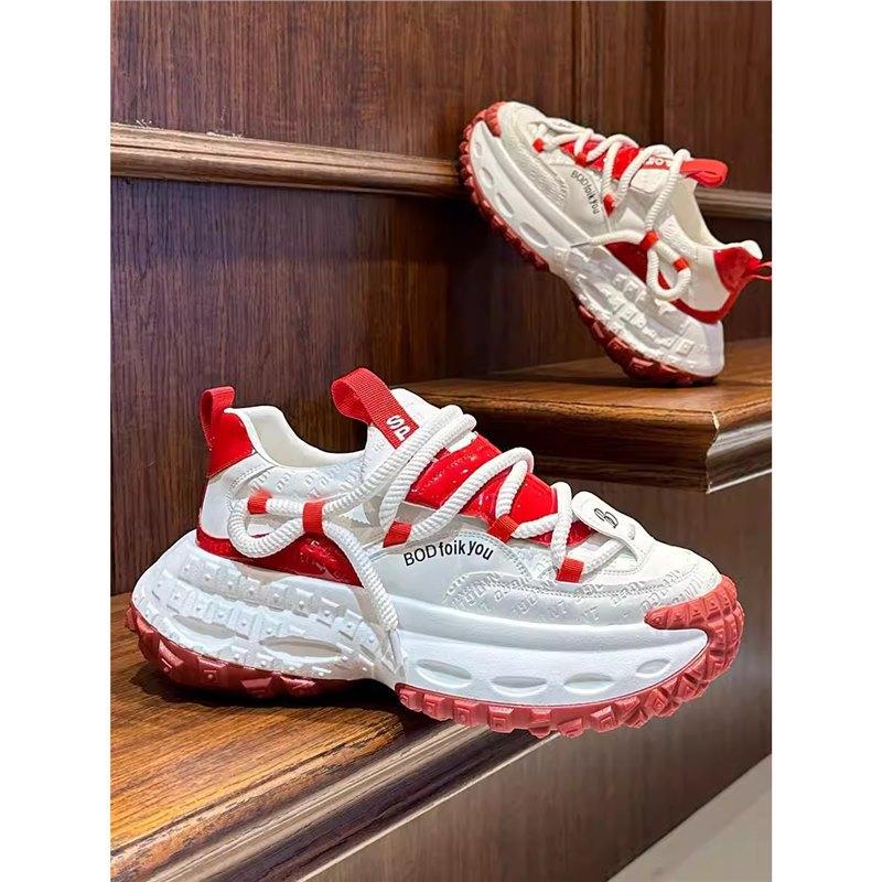 Winter new thick-soled soft-soled comfortable low-top dad shoes casual sneakers ok