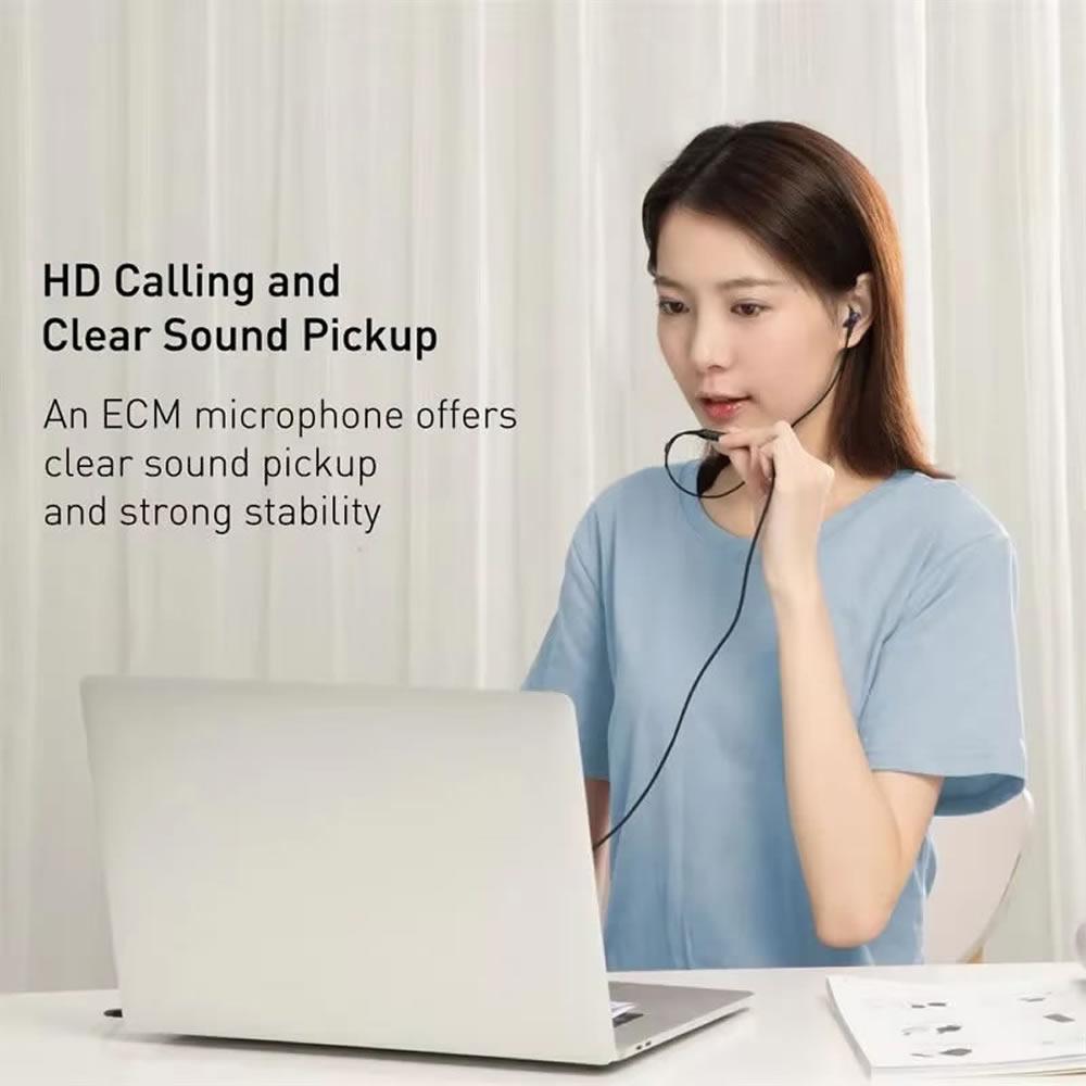 3.5mm/Type-c Wired Earbuds In Ear Wired Earphones with Mic One Side Earplugs Single Side Earphone for Android Phone MP3 Players