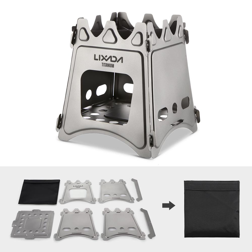 Compact Folding Wood Stove for Outdoor Camping Cooking Picnic