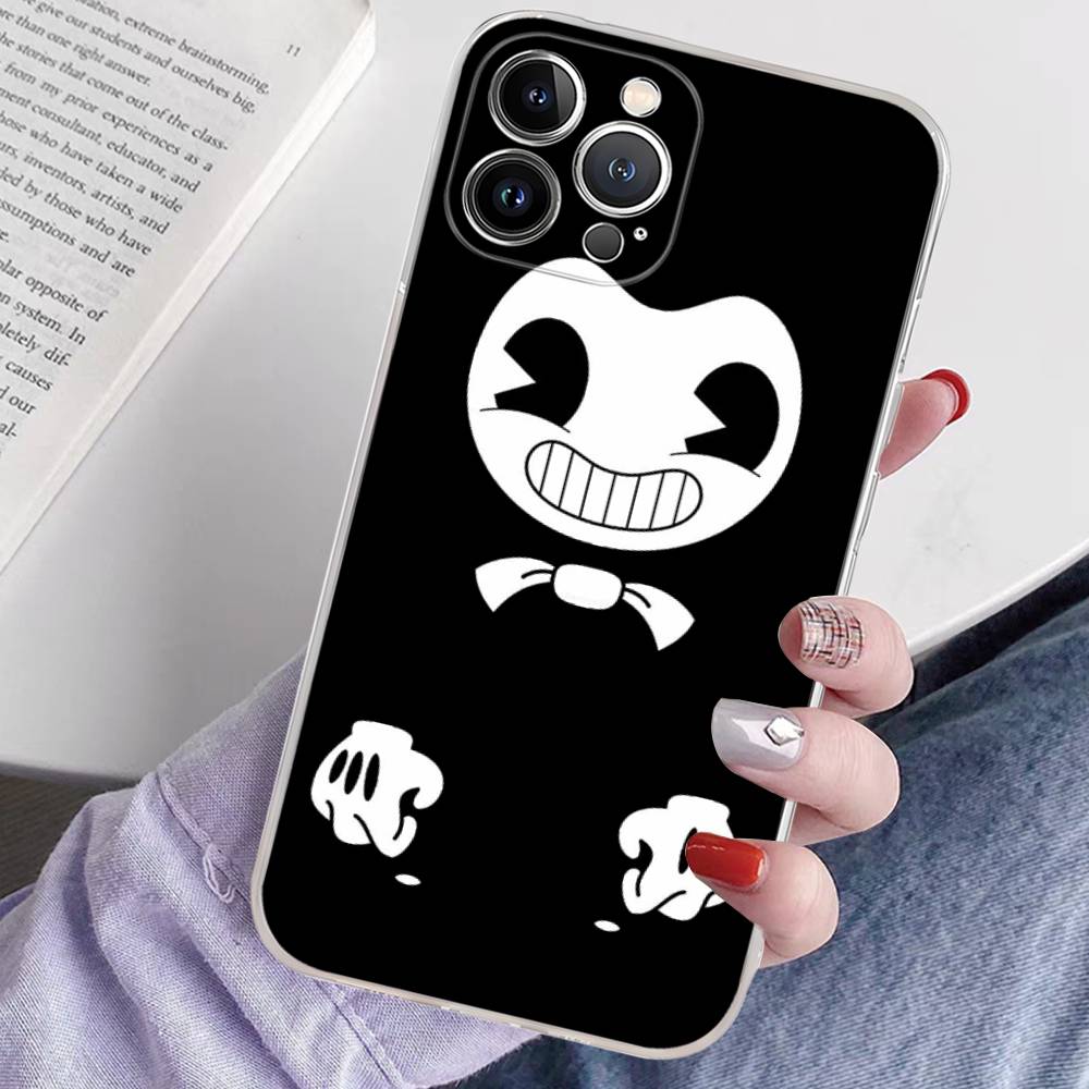 Game B-bendy And The Ink M-machine Phone Case For IPhone 17 16 15 14 11 12 13 Mini Pro XS Max Plus Funda Shell