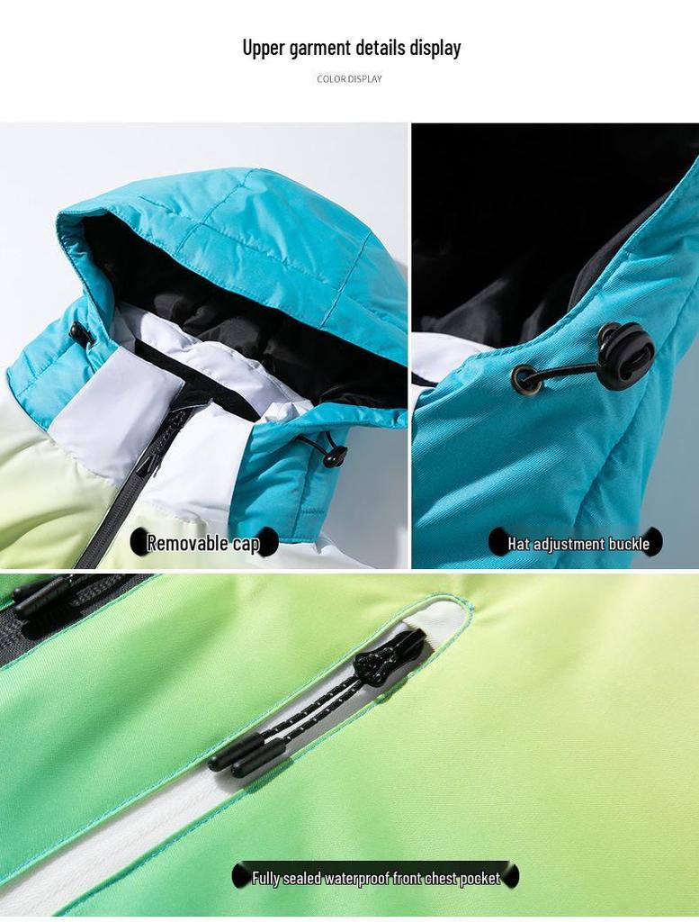 2024 Unisex Fleece-Lined Ski Suit: Thickened Cotton Jacket & Pants Set